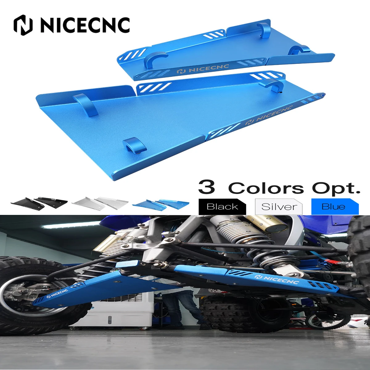 Para YFZ450R A-brazo placa de deslizamiento protector palanquilla de aluminio para Yamaha YFZ450R 2009-2024 2017 YFZ450RSE 2009-2024 YFZ450X accesorios ATV