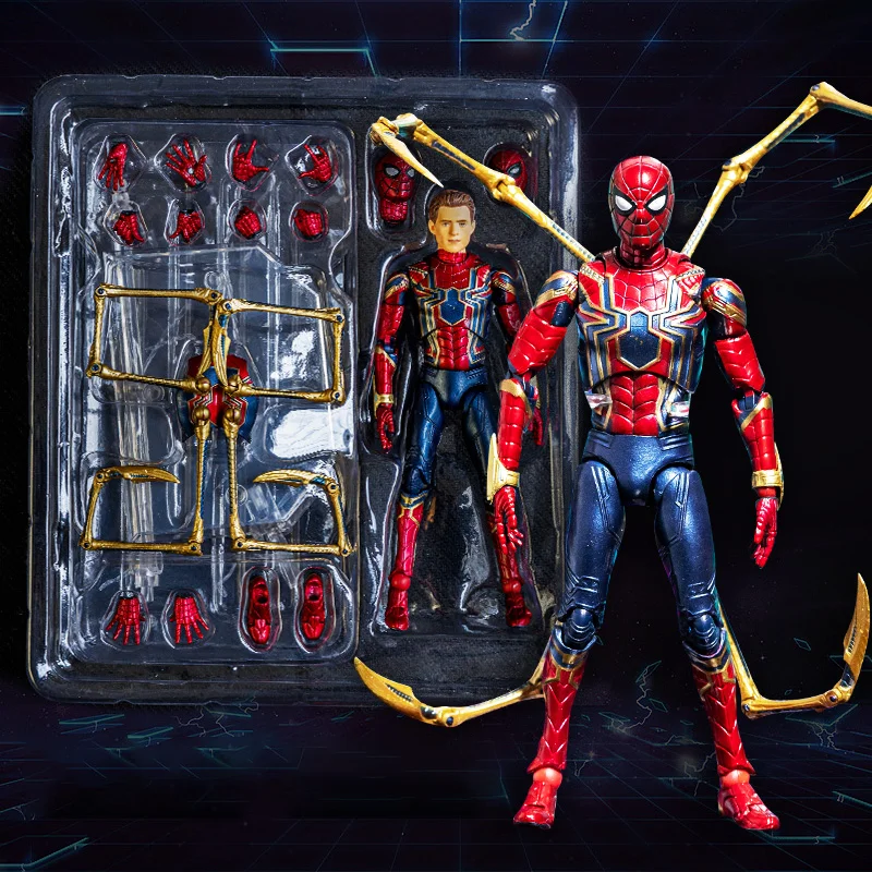

15cm Marvel Cinematic Universe Anime Figures Movable 081 Spiderman Action Figure Statue Model Doll Collection Toys Gifts