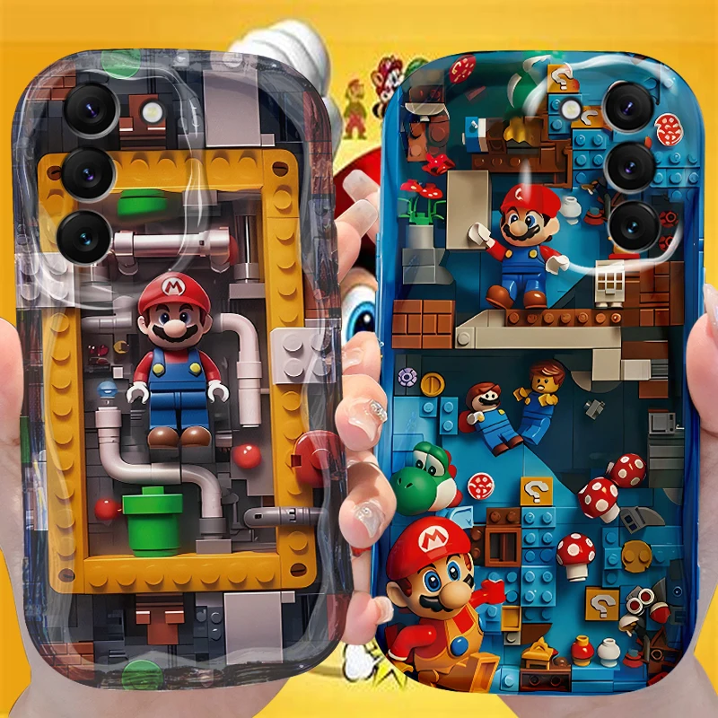 Super M-Marios Bros Case for Samsung Galaxy S24 S23 S22 S21 Ultra Plus S20 FE A73 A72 A71 A55 A54 5G A53 A52 A51 4G A50S Cover