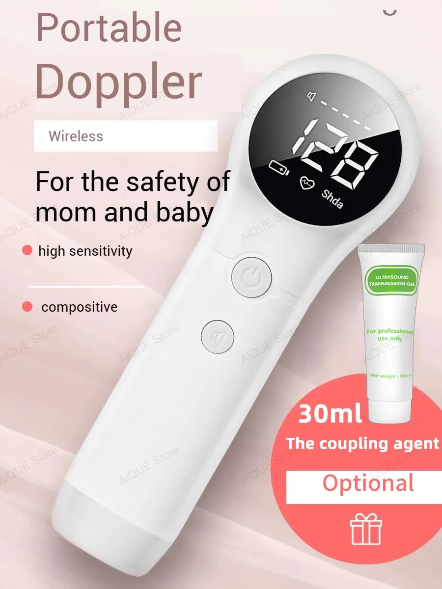 AiQUE tout-en-un 2.5MHz Doppler fœtal ultrasons bébé détecteur de coeur enceinte ultrasons bébé moniteur de battement de coeur pour la grossesse