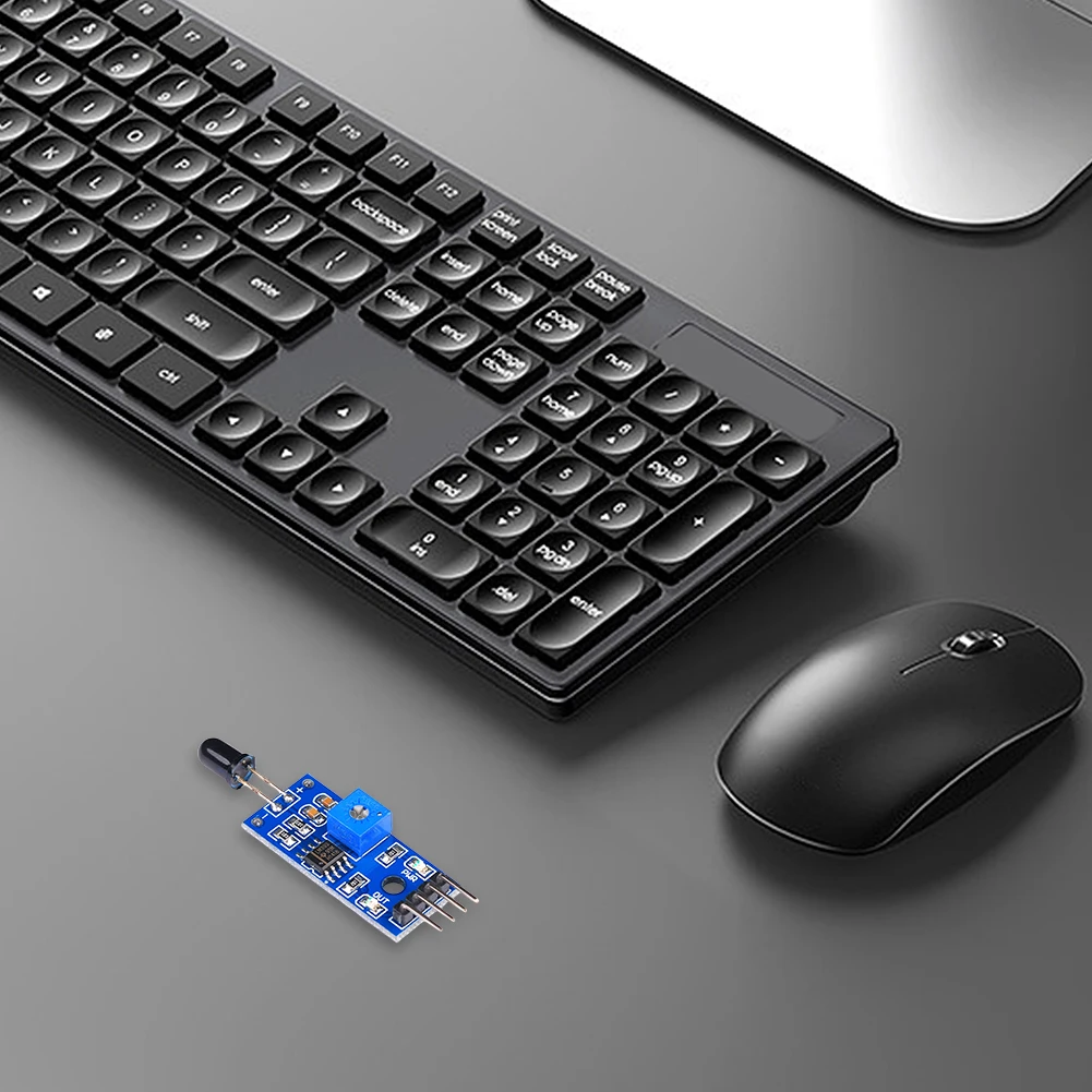 

4-контактный ИК-датчик обнаружения пламени, модуль 3,3 В-5 В, пожарный детектор, инфракрасный модуль приемника, регулируемая чувствительность для Arduino DIY Kit