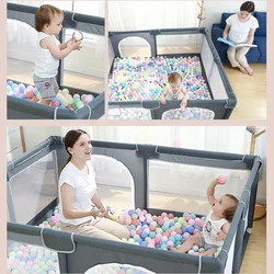 150*180CM Baby Playpen for Children Indoor Playground Park Barrier Fence Anti-Collision Safety Toddler Activity Center Playpen