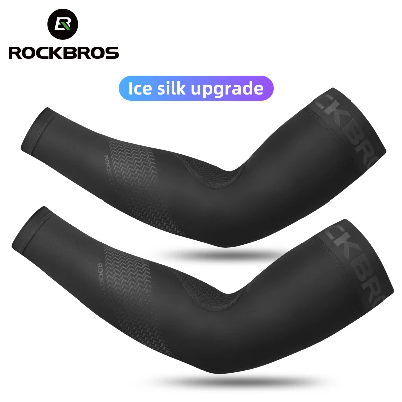 ROCKBROS Sun Protection Cycling Sleeves Man Women Cuff Running Hiking Quick Drying Breathable Gear Bicycle Sport Arm Sleeves