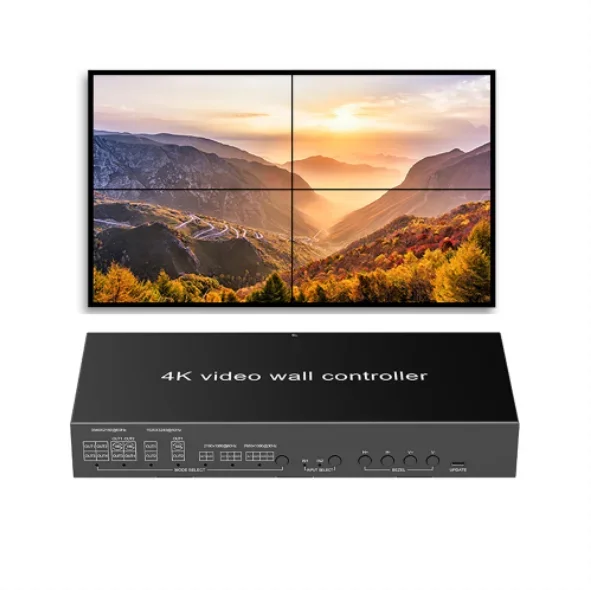 2*2 & 2*4 Video Wall Support Rotating Splicing Display Processor IR Remote Control with Controller Audio Video Accessories