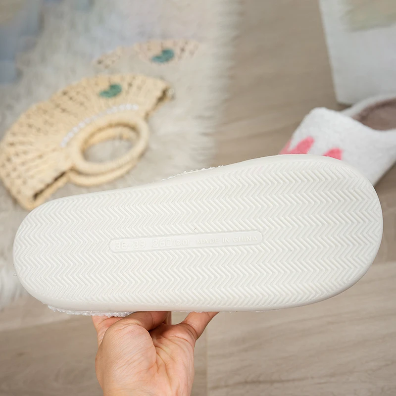 Casual Flauschige Damen Hausschuhe Hause Plüsch Mama Designer Winter Frau Schuhe Flache Plattform Elegante Schuhe Trend Fuzzy Pelz Rutschen – Detail 7