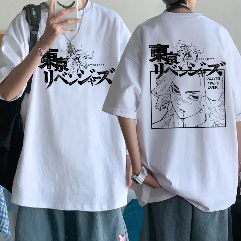 Camiseta con estampado de Anime japonés Tokyo Revengers Manjiro Sano MIKEY, camisetas clásicas para hombres y mujeres, camiseta Harajuku