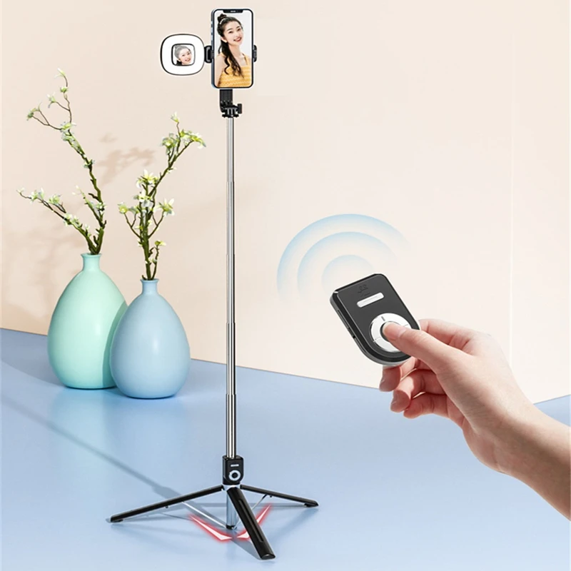 FGCLSY 2023 New Extra Long Selfie Stick Multifunctional with Fill Light Remote Shutter 360 Degree Rotating Tripod Large Size