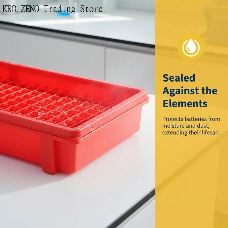 1PCS Thickened Plastic Lithium Battery Storage Box For 18650 Cells - Divided Transport And Turnover Tray