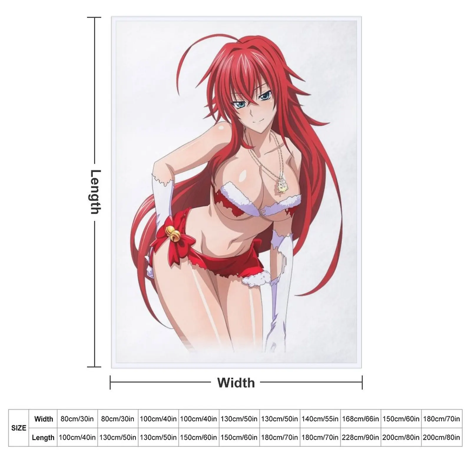 High School DxD - Rias Gremory Throw Blanket Designers Decorative Throw Shaggy Flannels Hairys Large Blankets