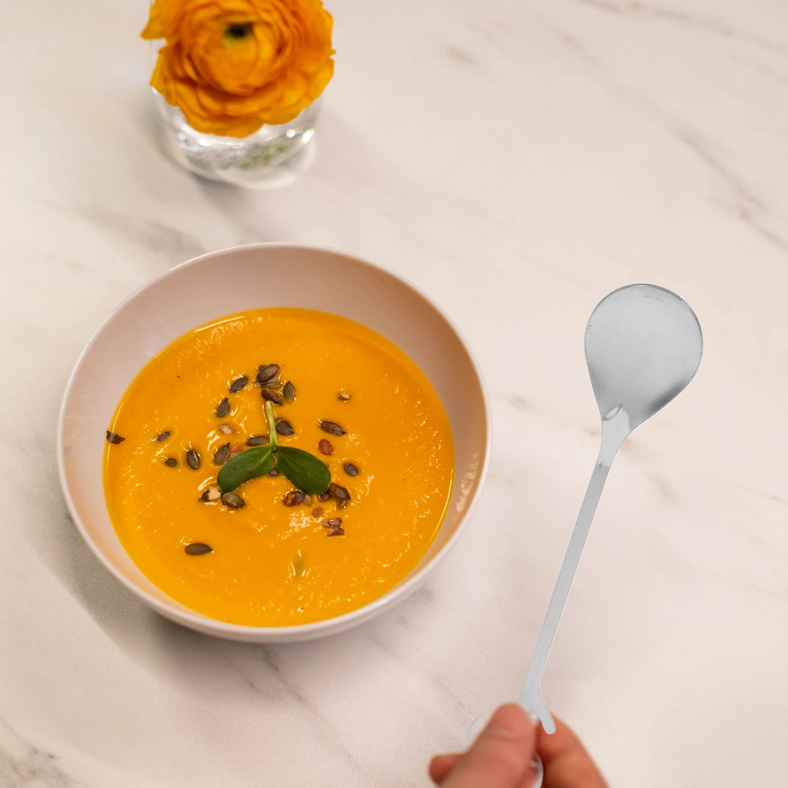 

20Pcs Gold Leaf Stainless Steel Spoon Long Handle Coffee Tea Iced Drink Cocktail Stirrer Dessert Spoon Stainless Steel Spoons