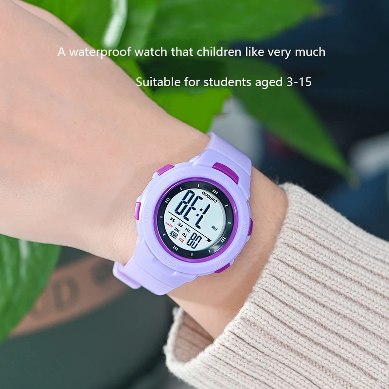 UTHAI CE49 Kids Watches Fashion Luminous Waterproof Alarm Clock Smart Watches Boys and Girls Student Electronic Wristwatch Gift