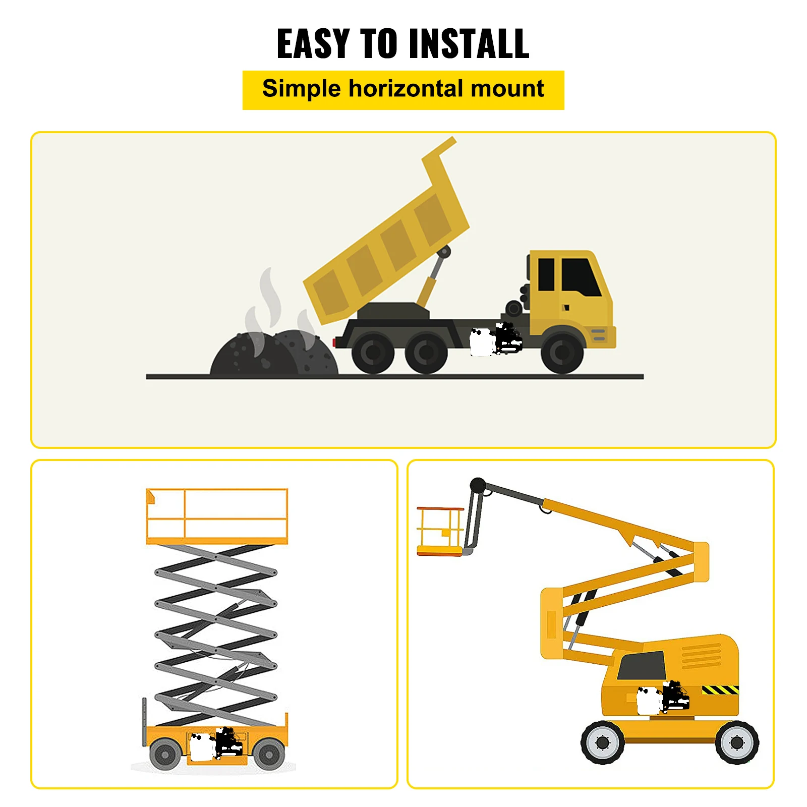 SucceBuy Pompe hydraulique 6 litres Pompe de remorque à double effet DC 12 V Unité de puissance hydraulique électrique pour ascenseur de voiture de remorque à benne basculante