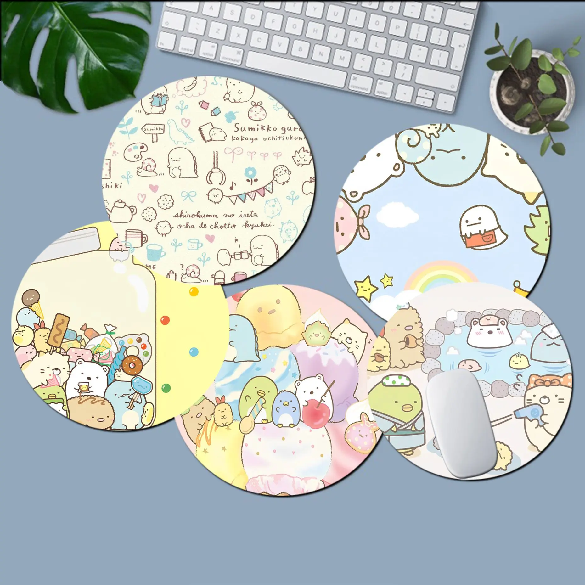 

Sumiko Gurashi-S Non-slip Round Office Computer Desk Mat Table Keyboard Big Mouse Pad Laptop Cushion Non-slip For Mouse Carpet