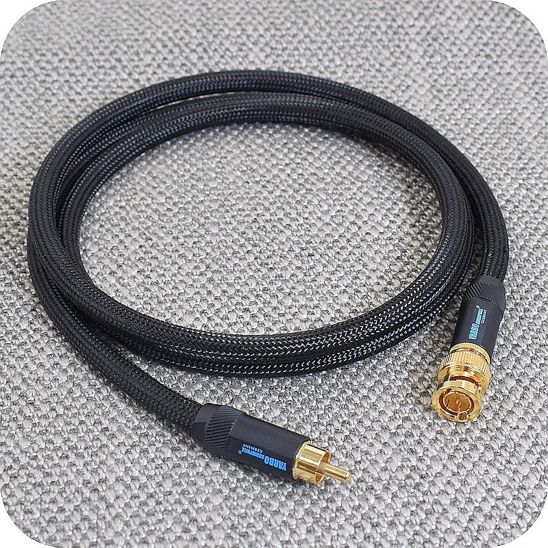 HIFI srebro S/PDIF koncentryczny 75Ohm BNC do RCA dźwięk cyfrowy przewód koncentryczny czyste srebro słowo zegar INTERCONNECT kabel