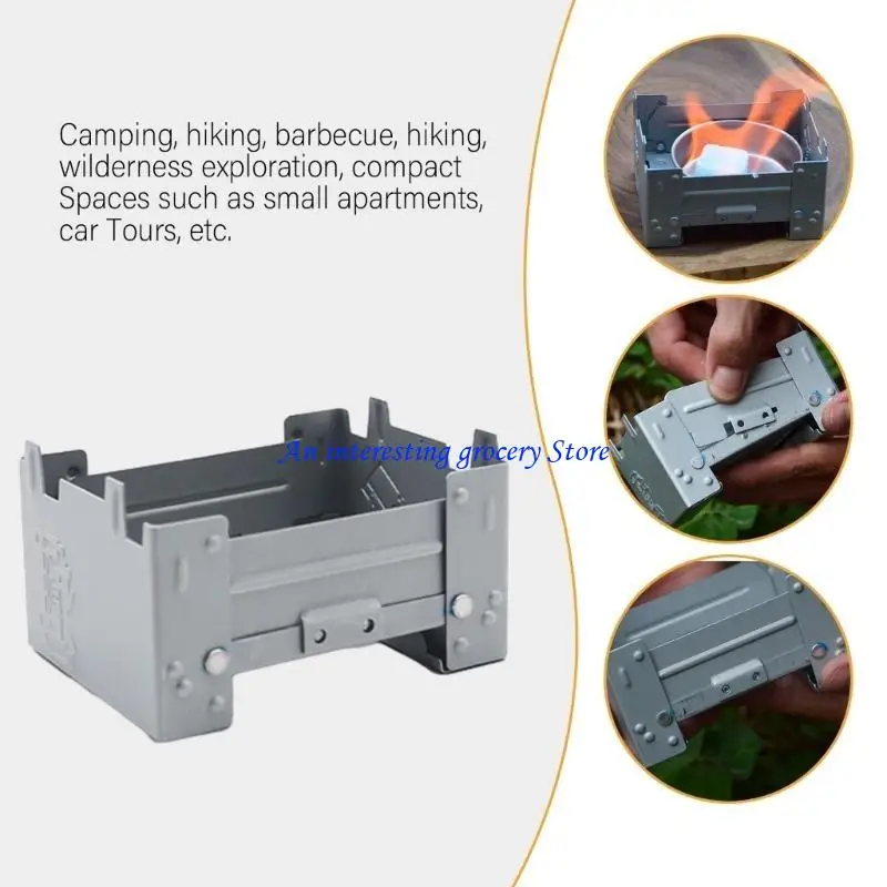 652D سميكة الوقود الصلب موقد صغير الظهر موقد للطي مخيم موقد في الهواء الطلق جيب طباخ الصلبة الكحول موقد