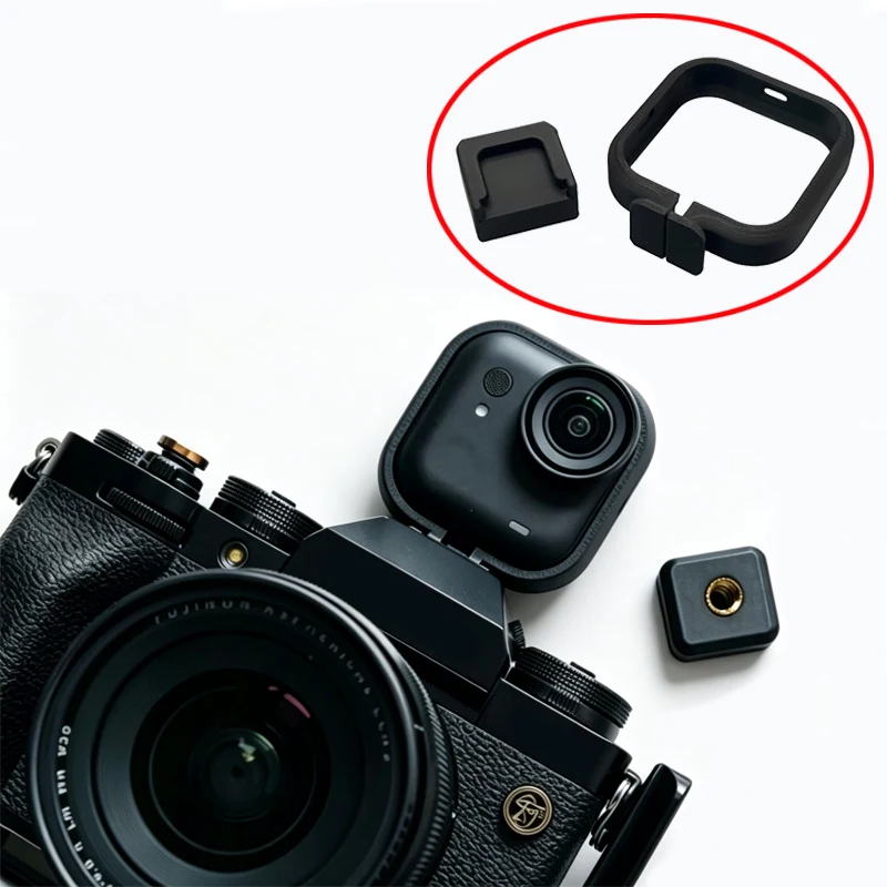 1Set Cold Shoe Mount For Insta360 Go Ultra Open Frame POV Holder w 1/4