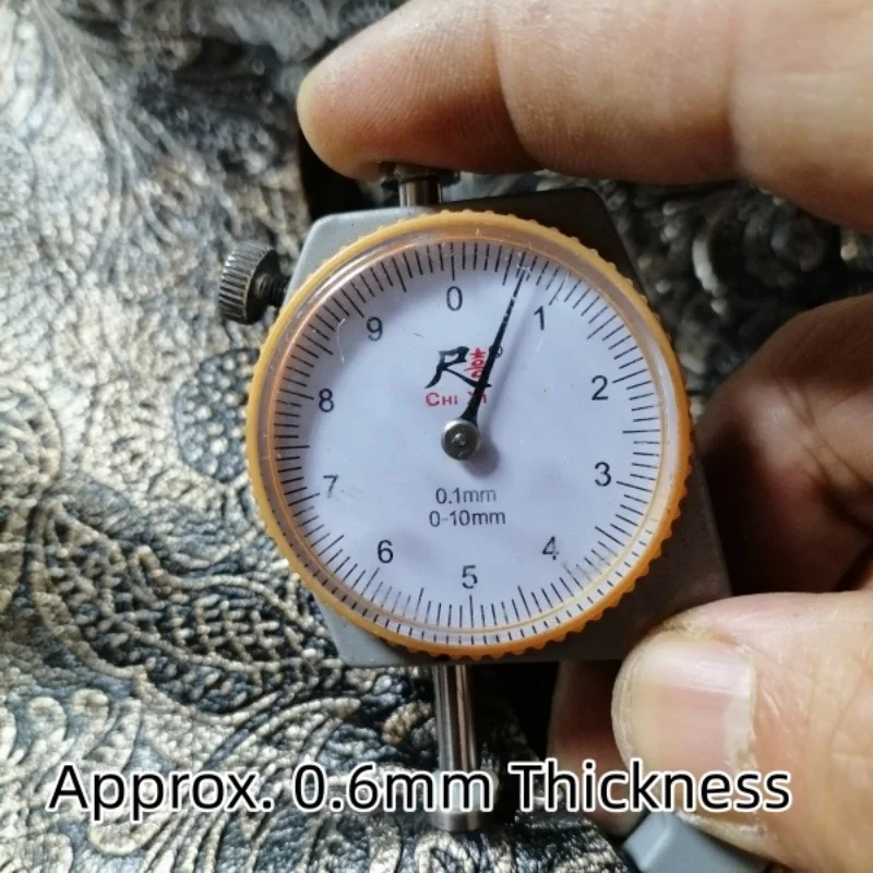 0.6MM Two-Tone Antique Bronze Black Arabesque Sheepskin, Top-Grain Genuine Leather, Full Hide for DIY Decoration Leather