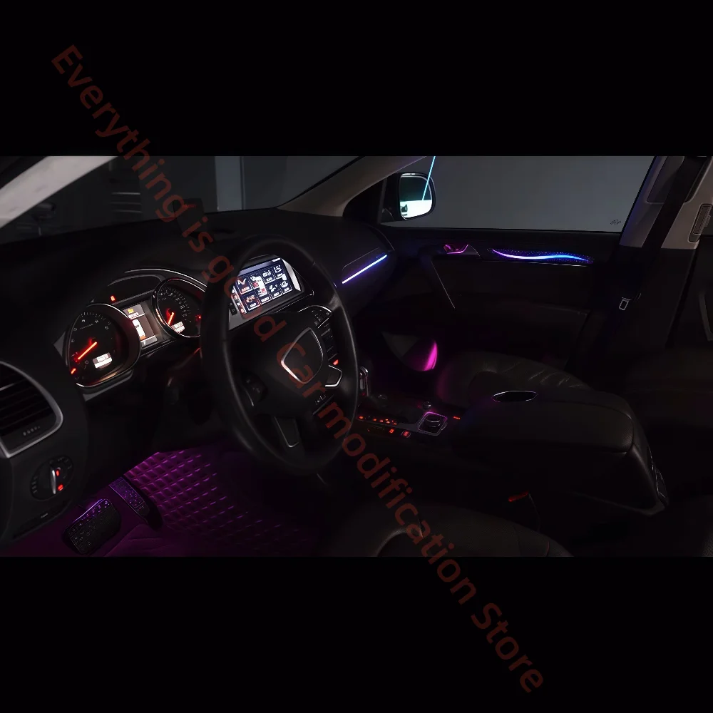 RHD For Audi Q7 2006-2009 Atmosphere Lamp 1:1 mold panel Car interior lighting Upgrade car accessories Foot lamp Ambient Light
