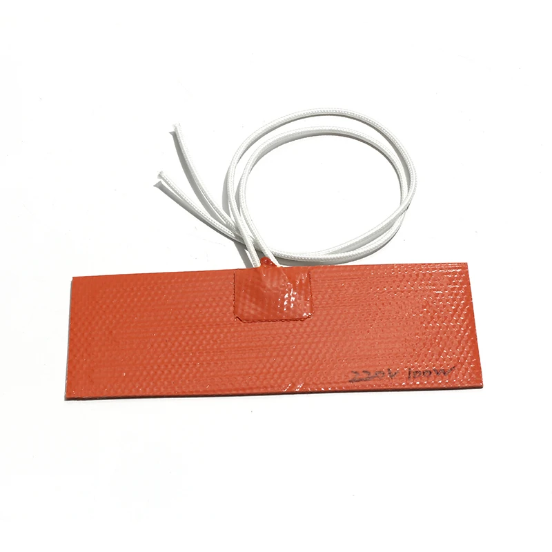 Small Square Silicone Rubber Heating Sheet Width 20-100mm Auxiliary Preheating Heating Plate Sticker for Electrical Equipment