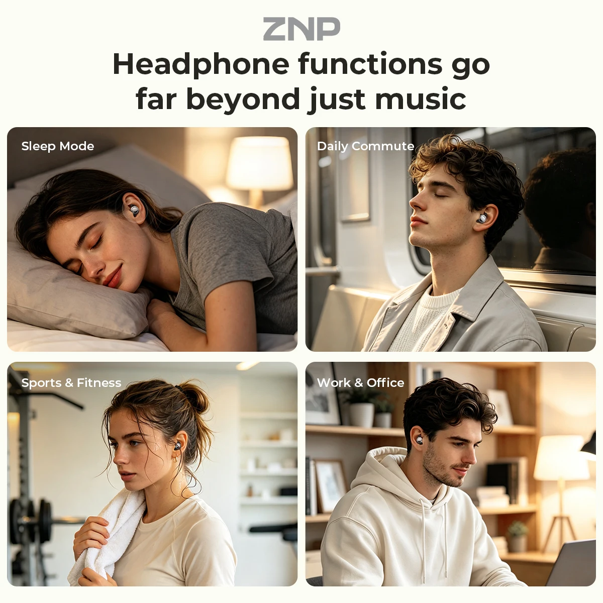 ZNP P04 睡眠補助イヤホン アクティブノイズキャンセリ - Earbuds Charging Case のレビューと価格