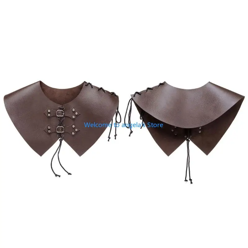 X4YC – couverture d'épaule en Pu, guerrier, Double épaulette, armure d'épaule, Costume chevalier médiéval, pour