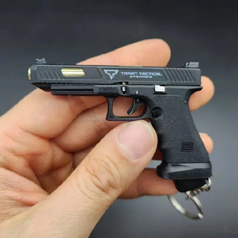 John Wick GLOCK34 materiał metalowy 1:3 Glock 17. pistolet pistolet zabawkowy miniaturowy model brelok w całości z metalu powłoka wyrzucanie prezent