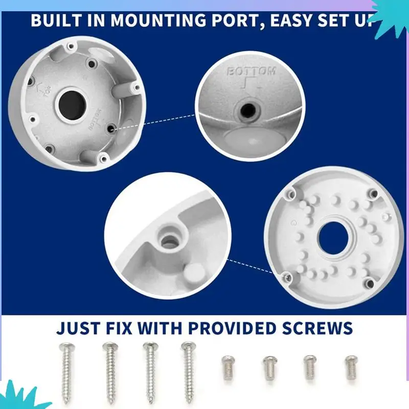 

ABZW 12X Universal Security Camera Junction Box Mount Bracket,Outdoor Use Waterproof Wall Ceiling Mount Cable Base Boxes