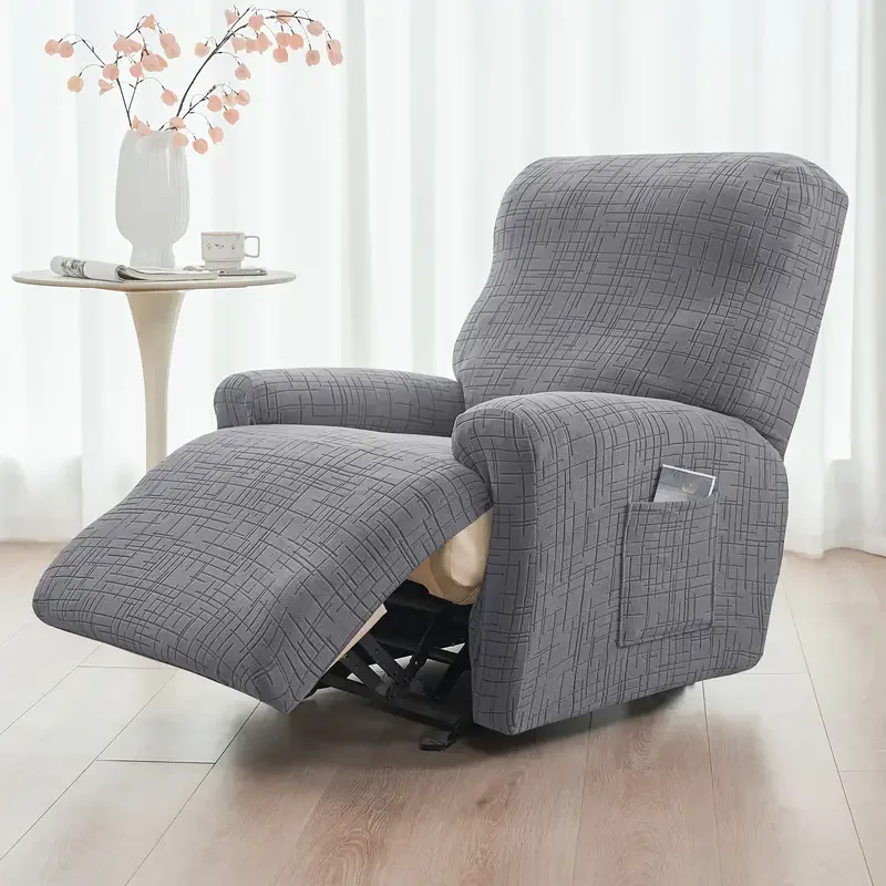 1 Seater Jacquard Stretch Recliner Sofa Cover Split Design Armchair Chair Covers  Anti-dirty Sofa Covers Protector Home Decor view 3