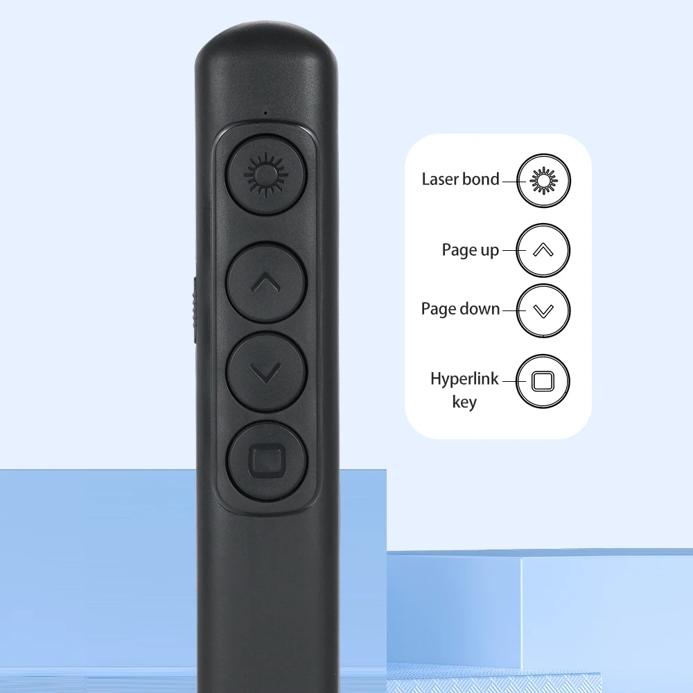 Laser Presentation Pointer 2.4G Wireless Demonstration Remote Control Pen for PowerPoint PPT Compatible with MAC/Windows