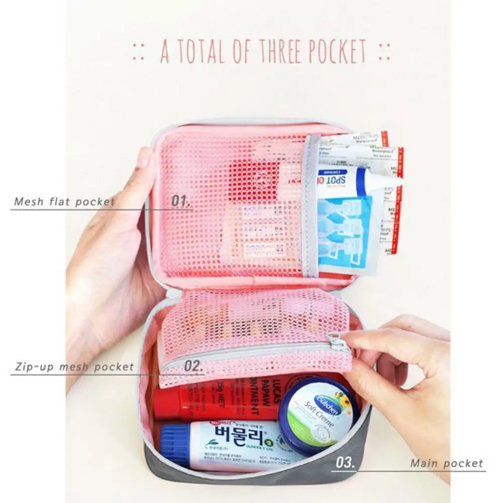 First Aid Kit Bag Mini Portable Medicine Organizer Emergency Kit For Outdoor Travel