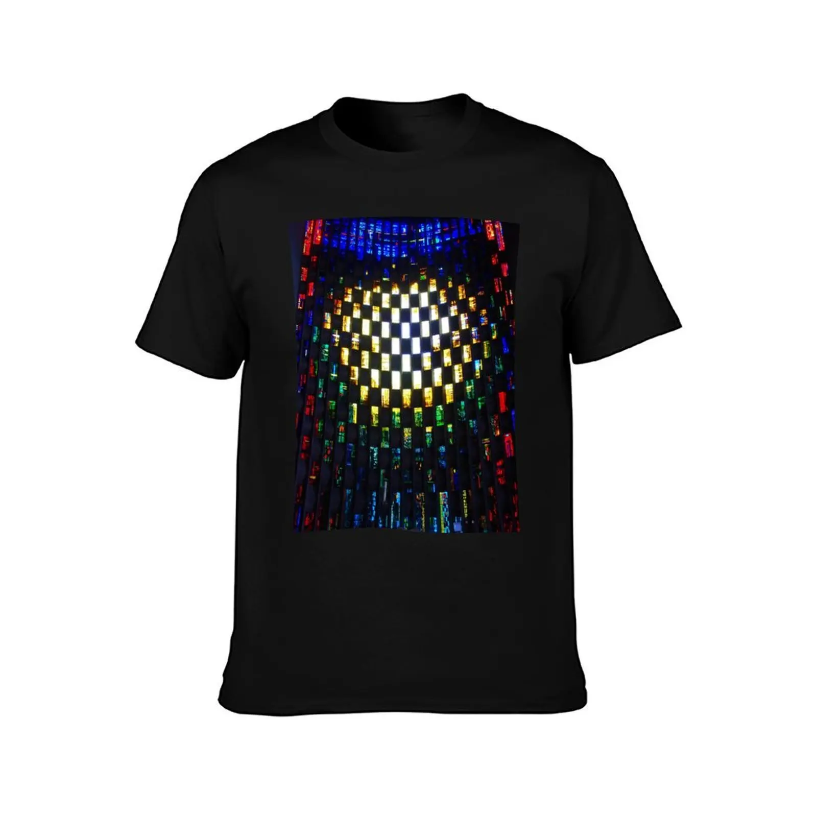 Coventry Cathedral Baptistry Window T-Shirt Casual Simple Design Short Sleeve Shirt T-Shirt