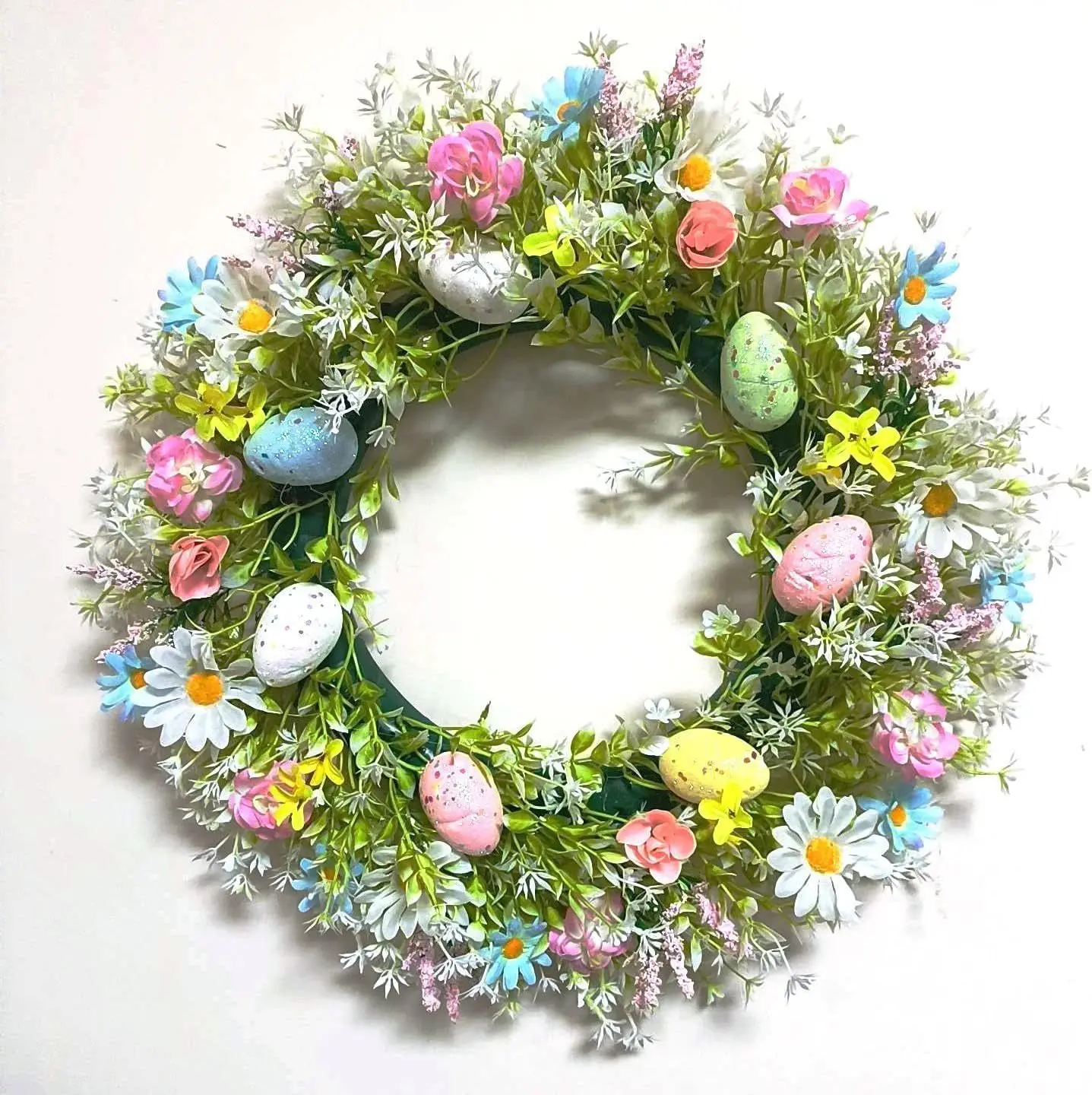 Easter Wreath Spring Eggs Berry Eucalyptus Leaf Eucalyptus Leaf Wreath Easter Eggs Decorations for Festive Wall Decorations