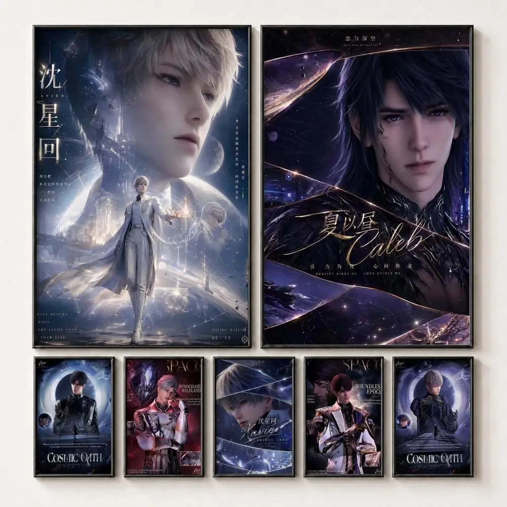 Game L-love And Deepspace Caleb Poster HD Peel and Stick Waterproof Poster for Bedroom Office Dorm Decor