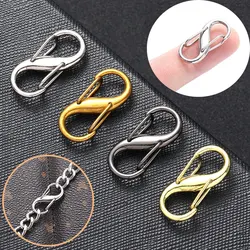 Hebillas de Metal ajustables con forma de S, eslabones de cadena de doble hebilla, Clip de Metal diminuto para bolsa extensora, accesorios de longitud de cadena, 5 piezas
