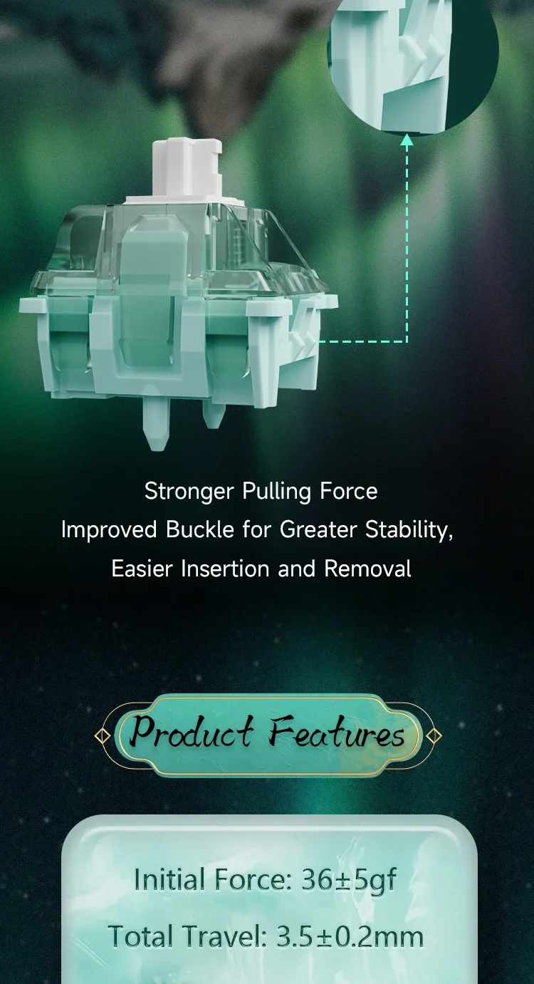 GATERON Magnetischer Jade Pro-Schalter, linear, HiFi, vorgeschmiert, benutzerdefinierte magnetische Tastatur, Gaming, freie Einstellung, Vorreise-Hall-Sensor – Detail 7