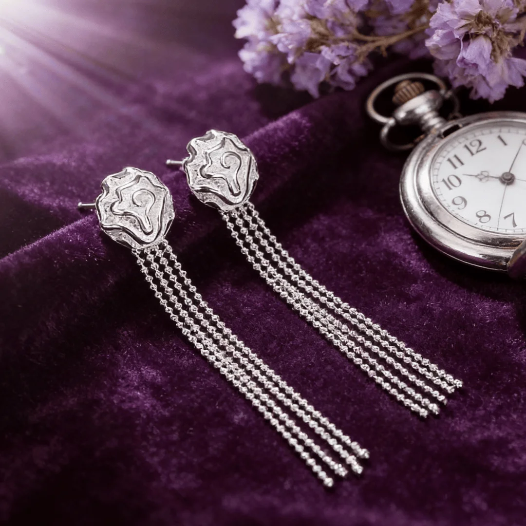 Special offer 925 Sterling Silver Custom tassel Rose flower stud Earrings for Women gifts Fashion Brands Wedding party Jewelry
