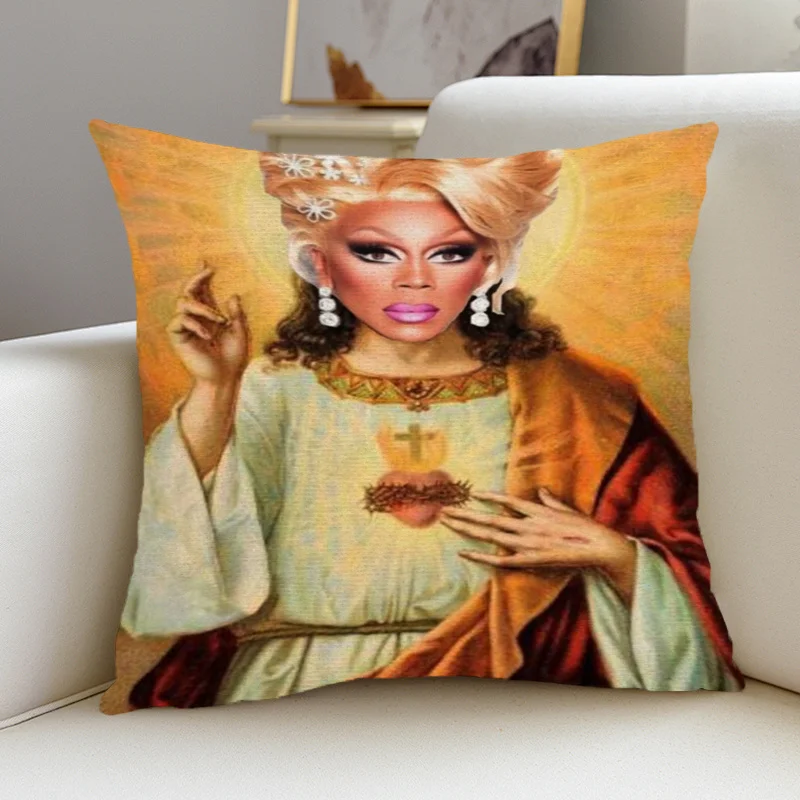 Customize A Single Piece of a Humorous Graphic Print Pillowcase Featuring Rupaul'S Drag Race, Perfect for Decorating Your Living