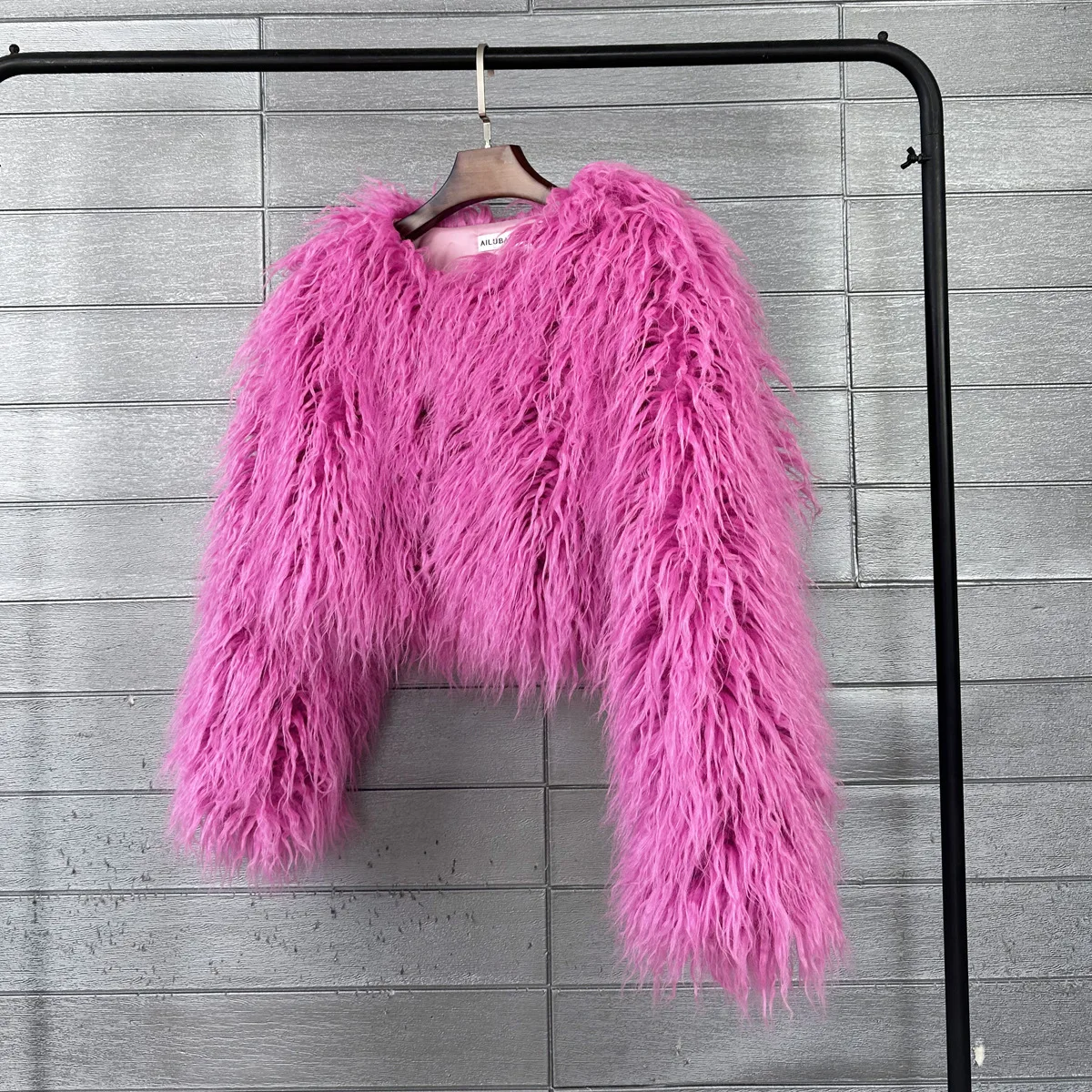 Short Coat Women Faux Fur Coats Jackets V Neck Thick Warm Y2k Streetwear Jacket Elegant Work Outerwear Autumn Winter 2026