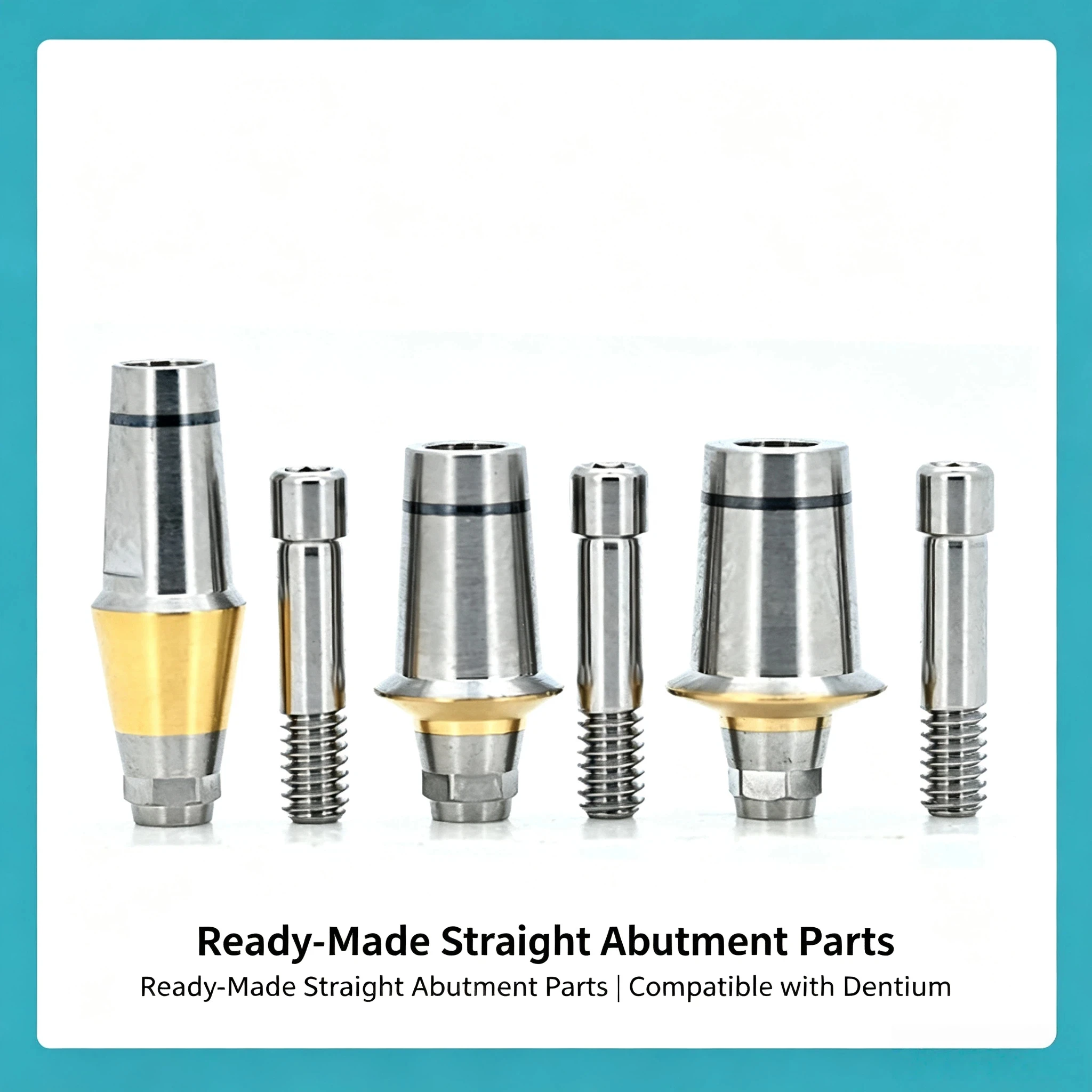 Dental Implant Accessories Compatible Dentium Straight Abutment Temporary Abutment Titanium Base Transfer Coping Closing Screw