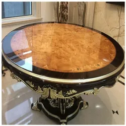 2.0mm Round PVC Waterproof Oilproof Tablecloth, Soft Glass Cloth Table Cover, Home Kitchen, Dining Room Placemat (5.35