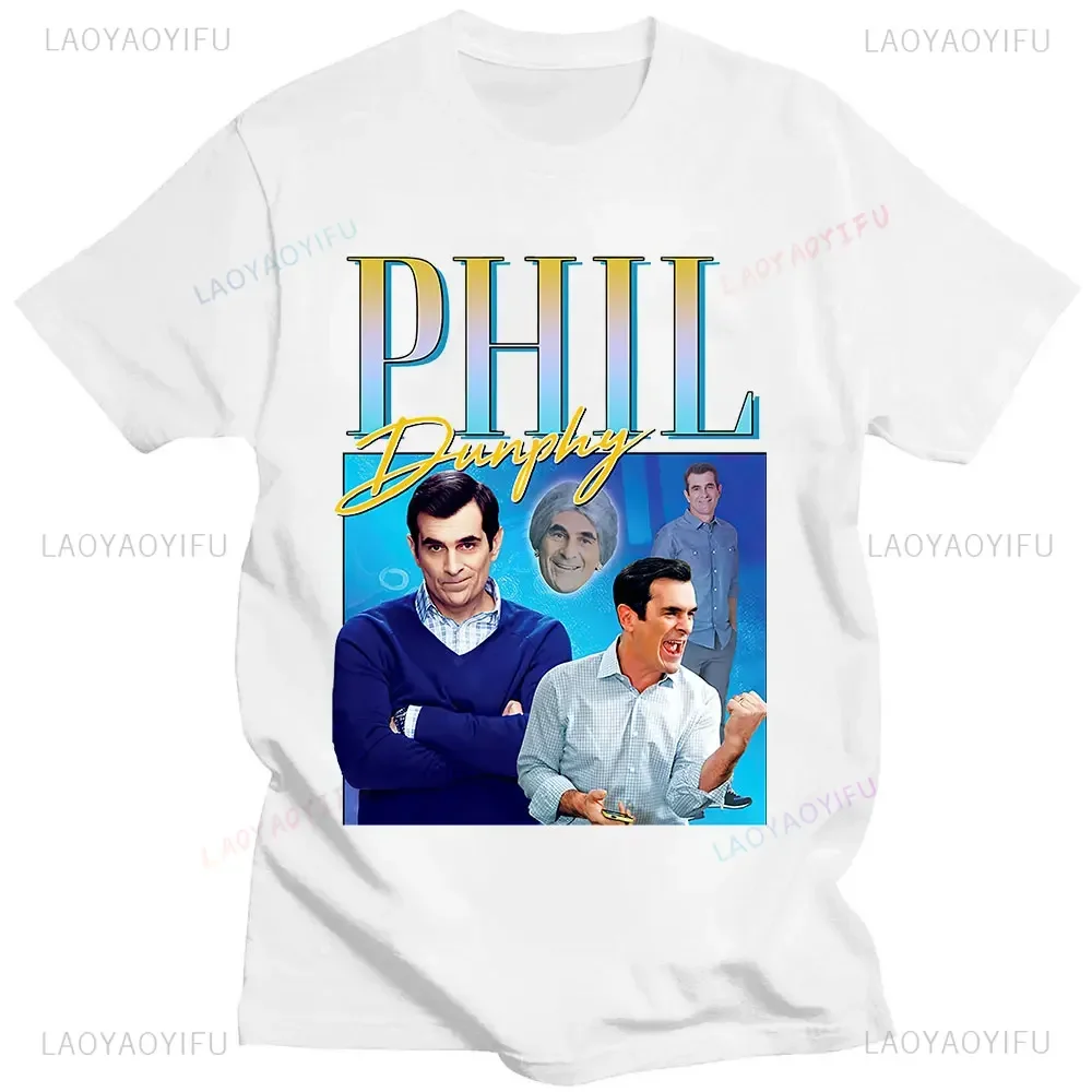 Phil Dunphy TV Show Send Friend Gift T Shirt Harajuku Interesting Graphics Print Short Sleeve Tee Tops Unisex Casual Streetwear