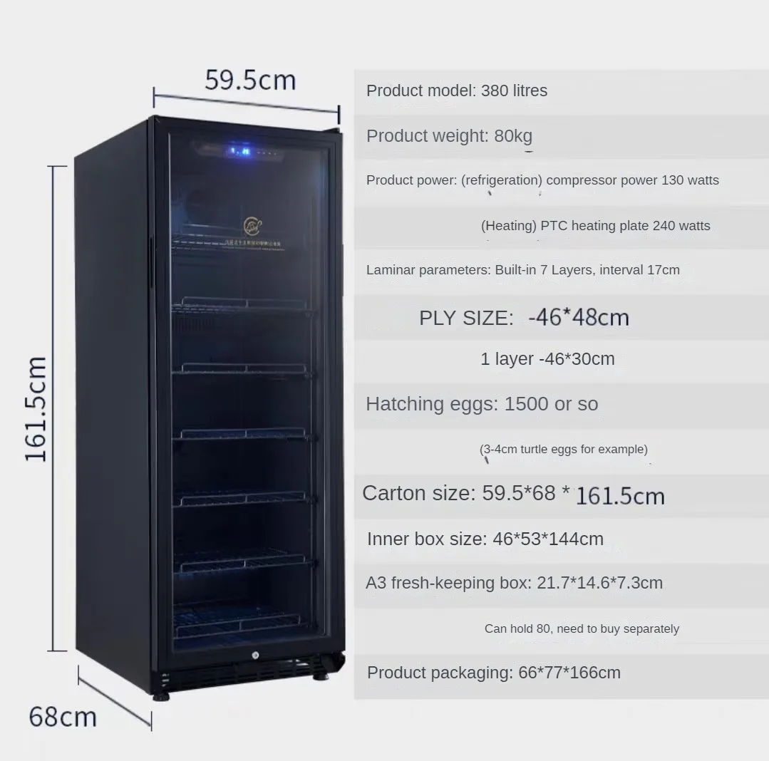 

Reptile Pet Incubator Turtle Maned Lion Guardian Snake Hatching Machine Reptile Beetle Constant Temperature Hibernation Cabinet