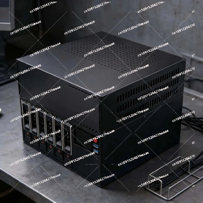 Suitable for MATX metal NAS chassis DIY LED secondary screen 6-Disc NAS chassis 3.5