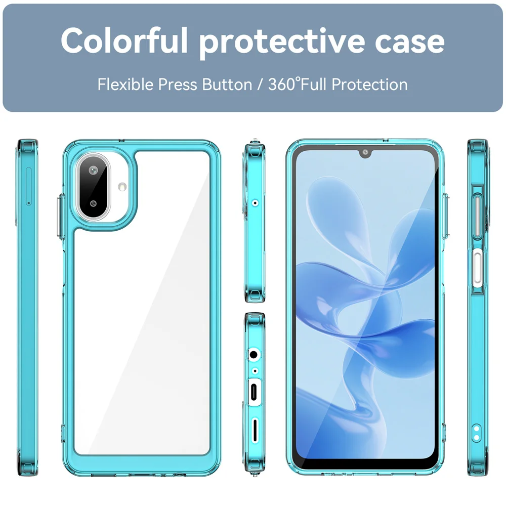 For Samsung Galaxy A06 A07 M07 F07 5G Fusion PMMA + TPU Phone Case For SamsungA07 A 07 Full Protection Cover Coque