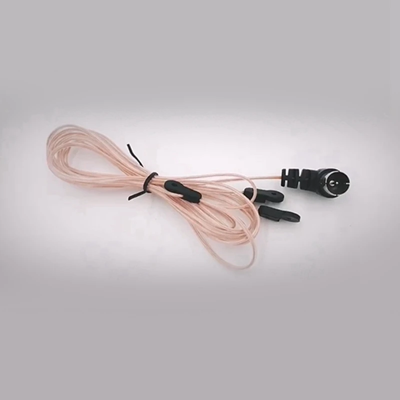 Receptor aéreo HD de cobre para interiores, conector macho tipo F para estaciones de Radio FM, dipolo 75 OFM, 1 piezas