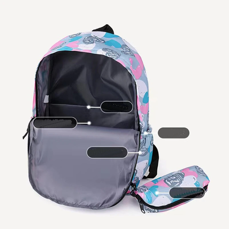 New Shoulder Bag Women\'s Fashion Printed Backpack Versatile Casual Large Capacity Nylon Full Print Pattern Student backpack