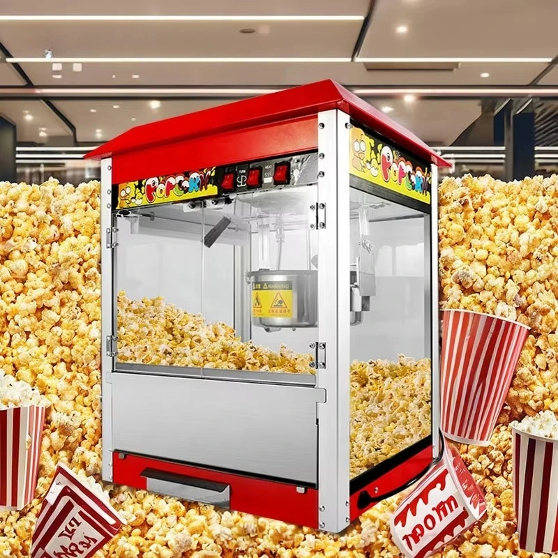 Professional Electric Commercial Popcorn Machine Manufacturer 8oz Hot Air Automatic Popcorn Machine for Event Cinema Parties
