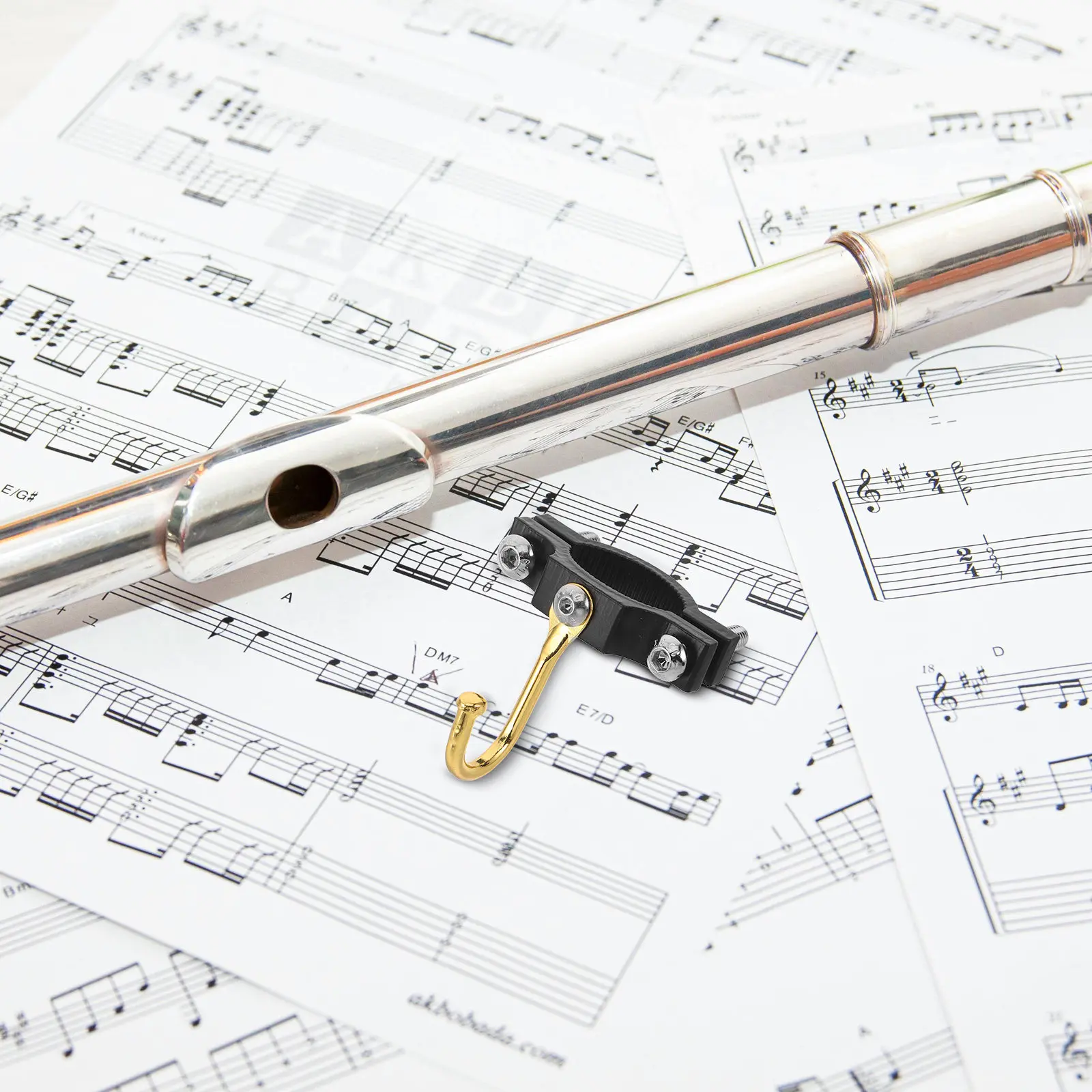 Violin Bow Holder Adjustable Metal Music Stand Attachment Hook Universal Hanger Orchestra Practice Room Stage Performance