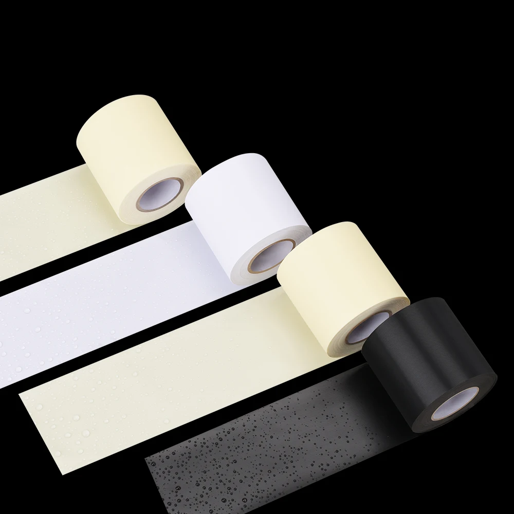 شريط واقي من الشمس لتكييف الهواء بطول 10 أمتار، أبيض وأسود مقاوم للماء، حماية من التعادل، وحدة خارجية لتزيين الملء