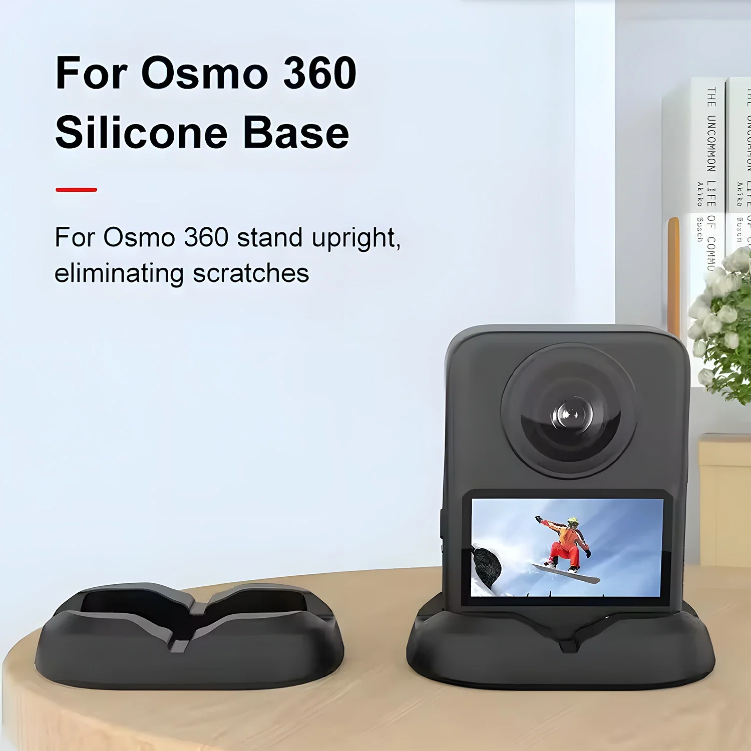 3in1 زجاج سيليكون قاعدة حامل ل DJI OSMO 360 كاميرا 9H حامي الشاشة المضادة للانزلاق قاعدة ثابتة حامل سطح المكتب جبل ل OSMO360